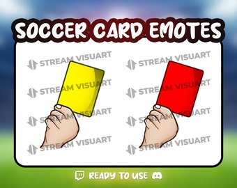 Twitch-emotes voetbalkaart: rode en gele kaarten (digitale download)