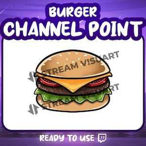 Burger Twitch Channel Point Icon: Stream Reward (Digital Download)