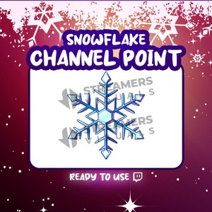 Snowflake Twitch Channel Point Icon: Winter Stream Emote (Digital Download)