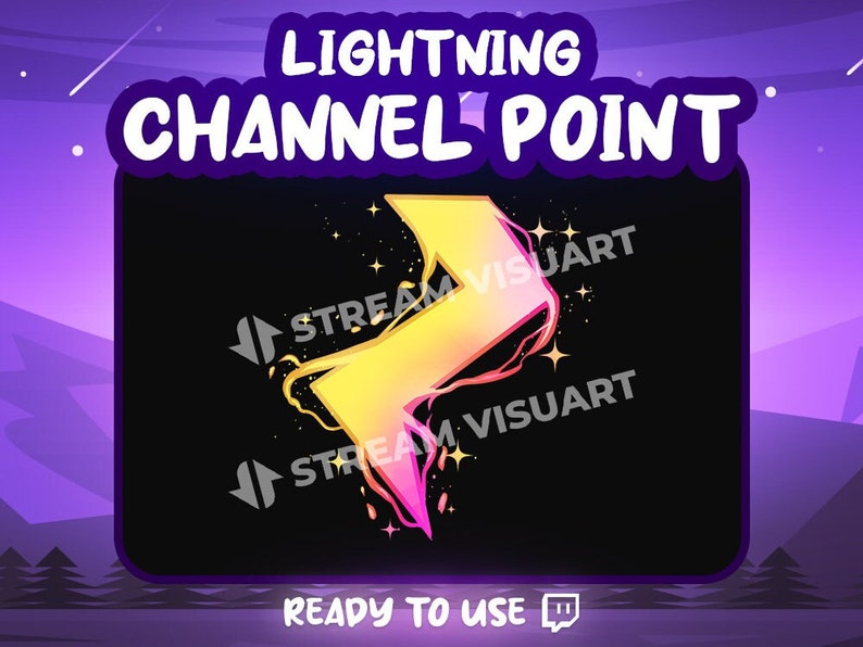 Lightning Bolt Twitch Channel Point Icon: Summer Thunder (digital ...