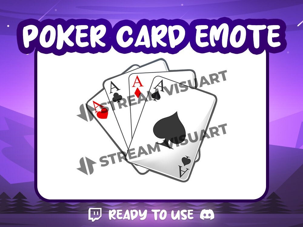 Poker Card Twitch Emote Discord Emoji Kick Subscriber Casino Night