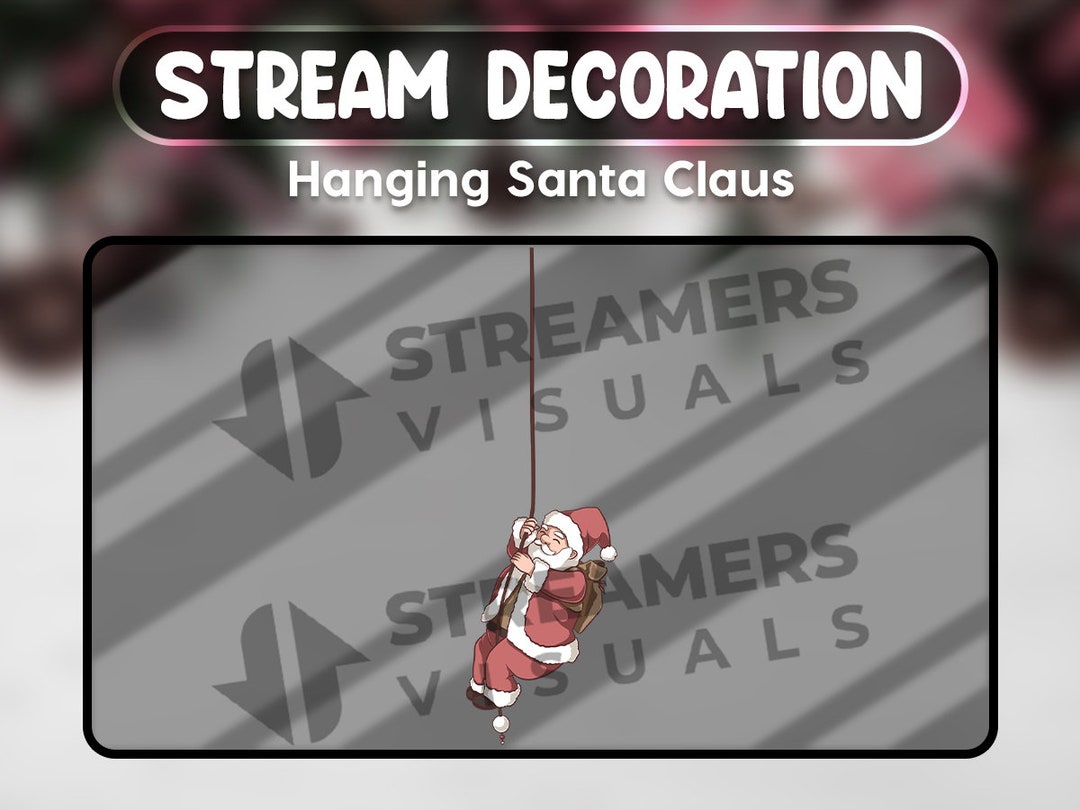 Streamer Santa Hanging Santa Claus Animated Stream Decoration Xmas Streamer Cute Gift ...