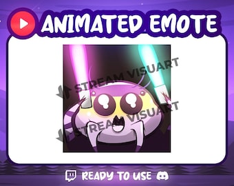 Emote de araña animado: Emoji de Twitch de barra luminosa (descarga digital)