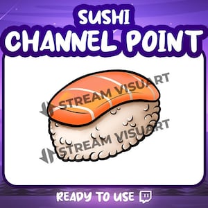 Sushi Twitch Channel Point Icon Maki Rice Roll California Wasabi Soy Sauce Japanese Food Fish Salmon Reward Stream Emote Discord Youtube