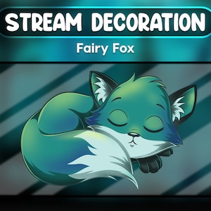 Fairy Fox Animated Stream Decoration: Mystical Night Overlay (Digital Download)