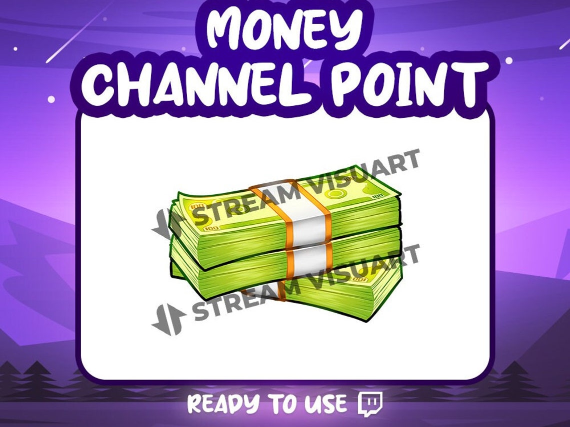 Bundle of Cash Twitch Channel Point Icon Money Currency Dollars