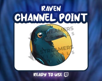 Raven Twitch Channel Point Icon: Gothic Stream Emote (Digital Download)