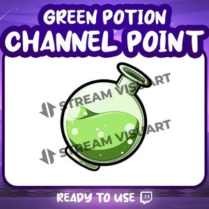 Green Potion Twitch Channel Point Icon: Magical Stream Reward (Digital Download)