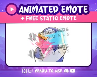 Emoticono animado de pingüino con barrita luminosa para Twitch, Emoticonos Kawaii de fiesta neón, Luminiscente, Fluorescente, Brilla en la oscuridad, Emoji de suscripción para stream, Patada de Discord