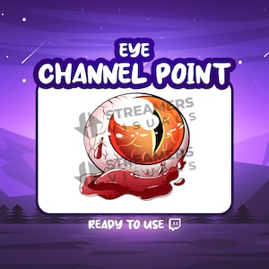 Bloody Eye Twitch Channel Point Icon Halloween Spooky Horror Creepy Reward Eerie Ocular Stream Emote Discord Youtube