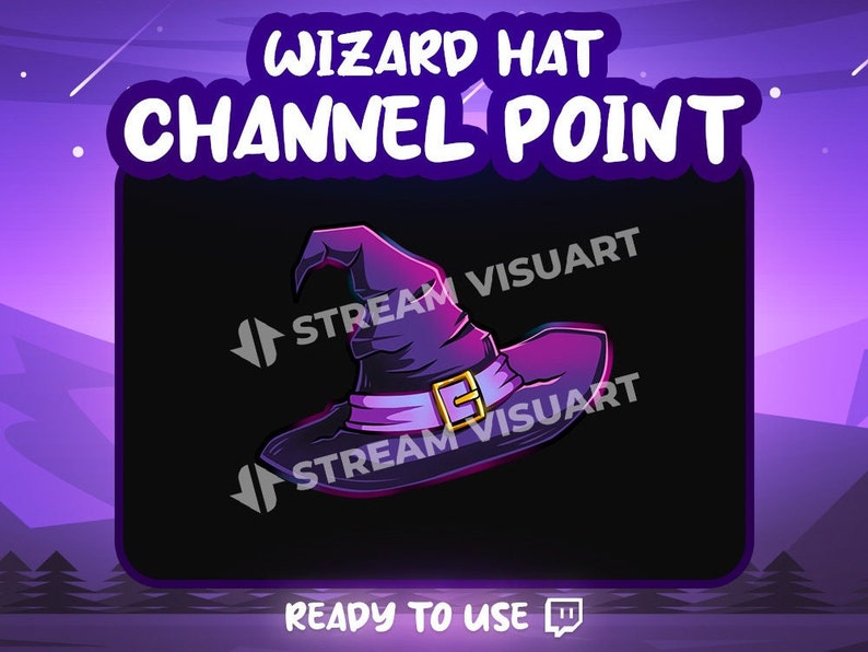 Wizard Hat Twitch Channel Point Icon Magic Witchcraft Halloween ...
