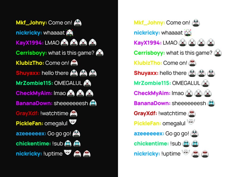 Onigiri Twitch Emotes Pack 6x Rice Ball Japanese Food Kawaii Asian