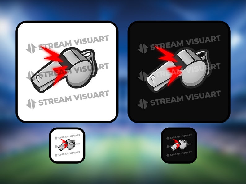 Soccer Twitch Emotes Pack 6x Football Player Sports Ball Red Yellow