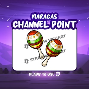 Maracas Twitch Emote: Fiesta Music Emoticon (Digital Download)