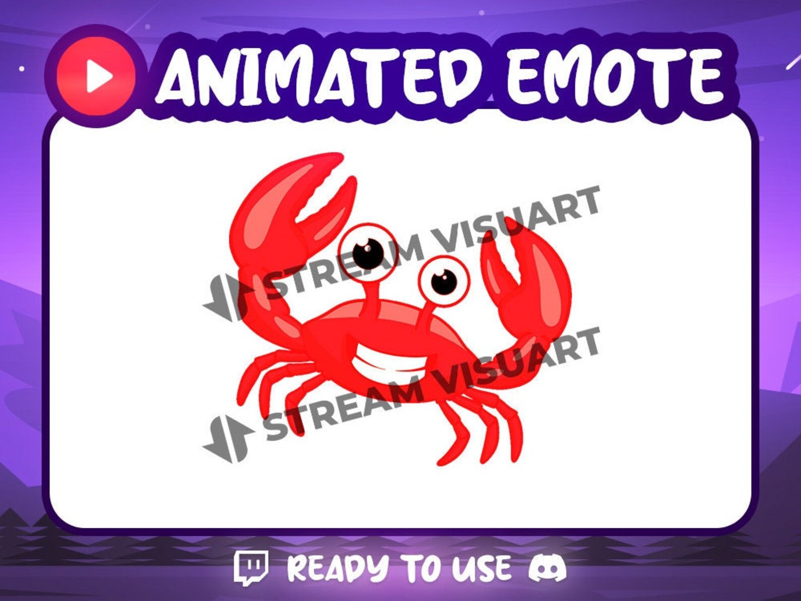 Crab Dance Animated Emote Twitch Emotes Crustacean Crabby Boogie