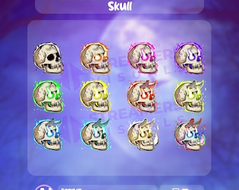 Insignias de suscriptor de Twitch con calaveras x12, Insignias de Halloween de fuego gótico de vampiro (PNG)