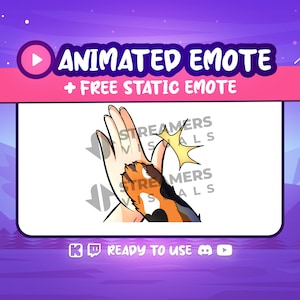 High Five Cat Animated Emote: Twitch, Discord, YouTube