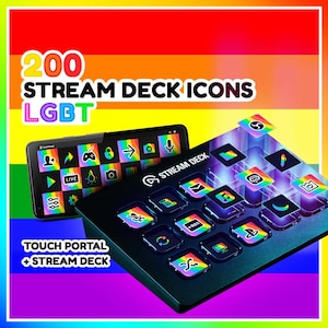 LGBT Stream Deck Icons 200 Twitch Streamers Love Designs Compatible with Elgato Streamdeck and Touch Portal Productivity Tools