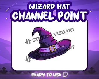 Icono de punto del canal de Twitch de Sombrero de Mago: Emote de transmisión mágica (descarga digital)