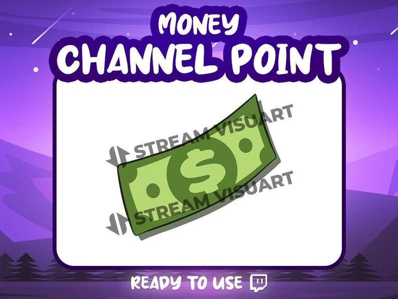 Money Twitch Channel Point Icon Cash Currency Dollar Collecting Green