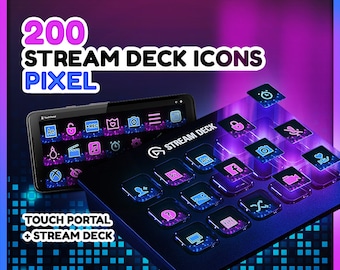 Pixel Stream Deck Icons: 200 Retro Twitch Streamer Designs