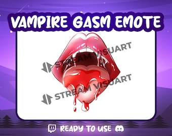 Vampire Gasm Emote: Gothic Blutsauger Twitch Emoji (Digitaler Download)
