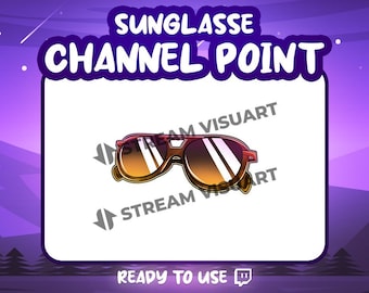 Icono de punto del canal de Twitch de gafas de sol: Recompensa de transmisión de verano (descarga digital)