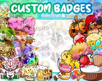 Insignias personalizadas de Twitch: Emojis chibi, cómics y manga (gráficos digitales)