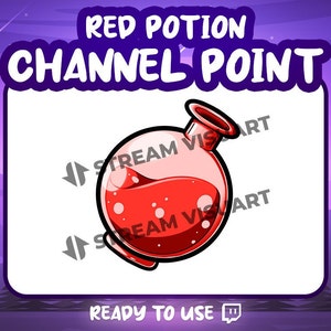 Red Potion Twitch Channel Point Icon: Magical Stream Reward (Digital Download)