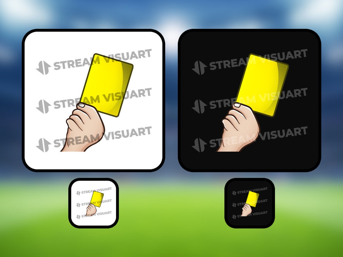 Soccer Card Twitch Emotes Pack 2x Football Fault Sports Player Red ...