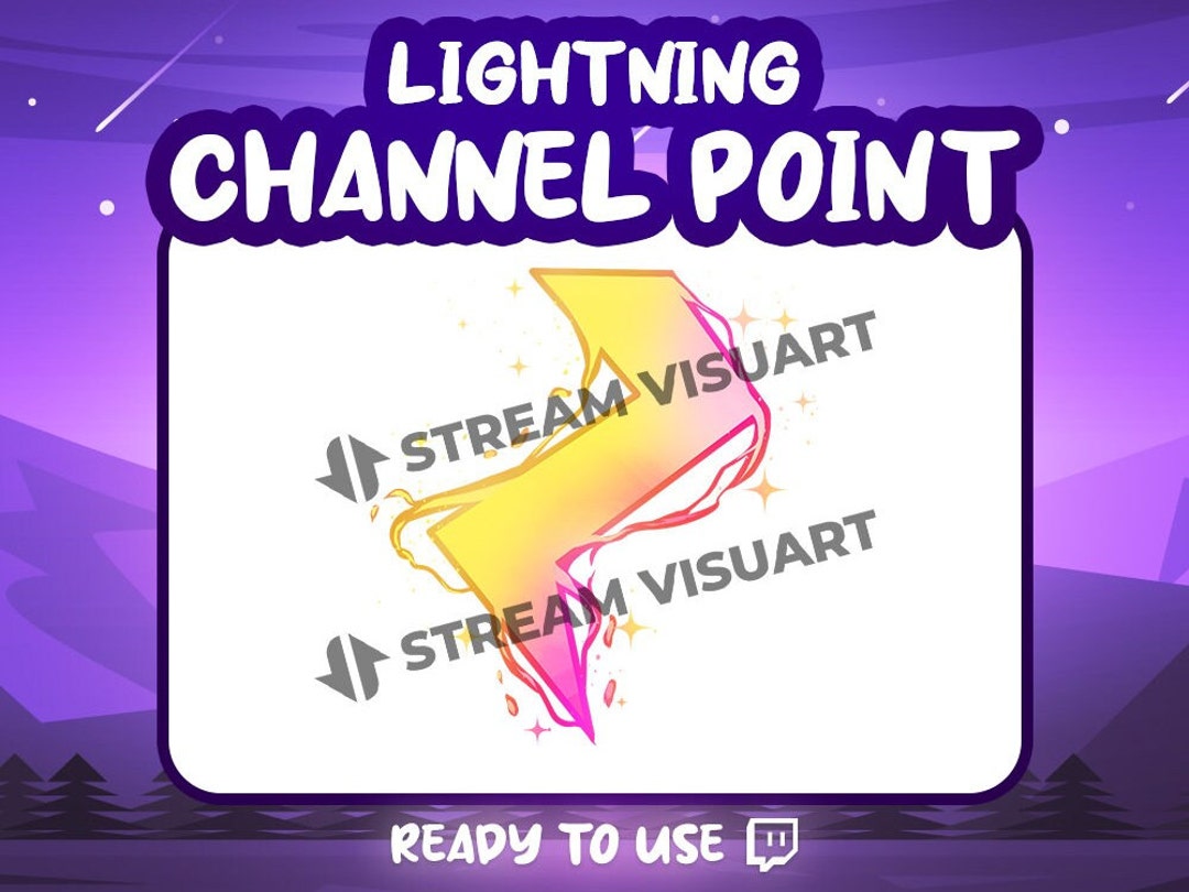 Lightning Bolt Twitch Channel Point Icon: Summer Thunder (digital ...