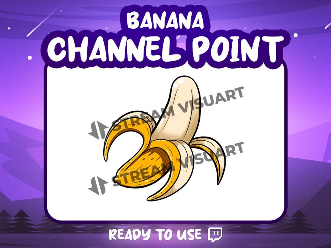 Photo inspiration: Banana Twitch Channel Point Icon Tropical Fruit Reward Digital Photo Inspiration