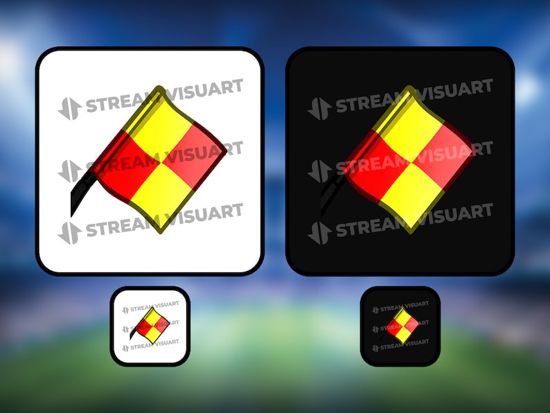 Soccer Twitch Emotes Pack 6x Football Player Sports Ball Red Yellow