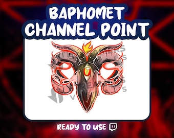 Icono de Baphomet para canal de Twitch, recompensa gótica de magia oscura por expulsión (PNG)