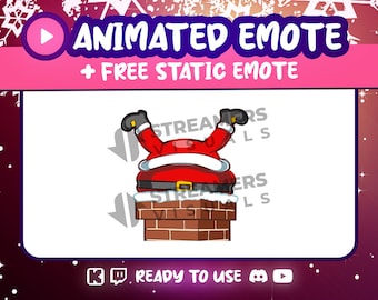 Santa Claus Butt Animated Emote Twitch Emotes Christmas Funny Butty Winter December Festive Celebration Stream Sub Emoji Discord Youtube