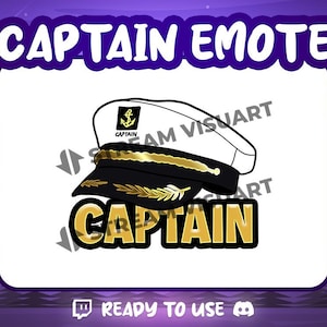 Captain Hat Emote: Sailor Cap Graphic for Twitch/Discord (Digital Download)