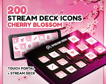 Cherry Blossom Deck Icons: 200 rosa Twitch Designs