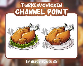 Emote de pollo/pavo: Icono de signo de curación de Acción de Gracias (descarga digital)