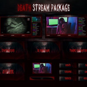 Horror Stream Overlay Package: Animated Twitch Design (Digital Download)