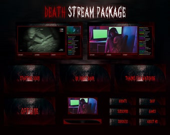 Horror Stream Overlay Package: Animated Twitch Design (Digital Download)