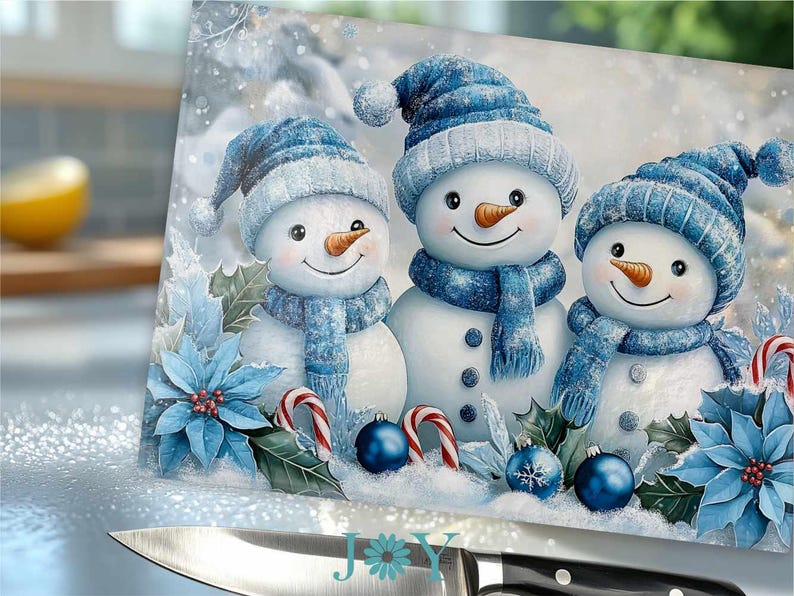 JoyArtEmporium Snowman Cutting Board - Thumbnail 4