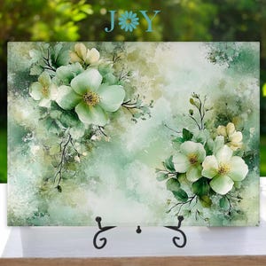 Flowers Kitchen Glass Cutting Board - Tempered Glass Chopping Board - Cheese and Charcuterie Glass Serving Tray - Kitchen Decor Gift Idea