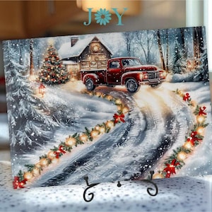 Christmas Kitchen Glass Cutting Board - Kitchen Decor Tempered Glass Chopping Board - Cheese and Charcuterie Glass Cutting Board Gift Idea