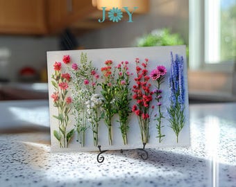 Wildflowers Glass Cutting Board, Cheese and Charcuterie Board, Home and Kitchen Decor, Housewarming Gift