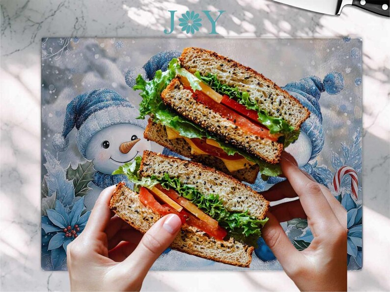 JoyArtEmporium Snowman Cutting Board - Thumbnail 2