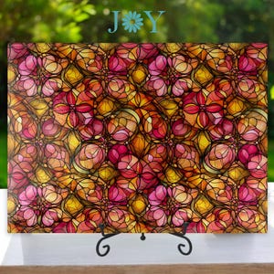 Flowers Kitchen Glass Cutting Board - Home Decor Tempered Glass Chopping Board - Cheese & Charcuterie Glass Cutting Board Gift Idea