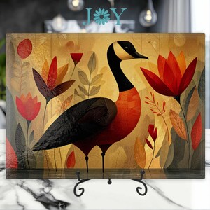 Cheese and Charcuterie Serving Plate - Goose Tempered Glass Cutting Board - Countertop Protector and Meal Prep Mat - Home and Kitchen Decor