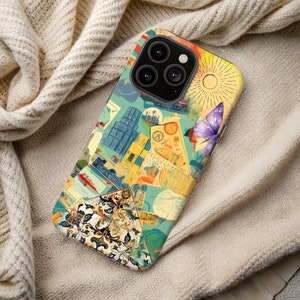 Collage Trendy Case, Phone Cases Available for iPhone 8,X, 11,12,13,14,15, 16, Samsung Galaxy & Google Pixel, Mediterranean Summer Case