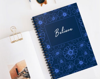 Personalized Name Initial Spiral Notebook: Ruled Line Gift Diary