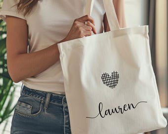 Personalisierte Tragetasche mit Namen - Brautjungfer Geschenk, Braut Party Tasche, Geburtstagsgeschenk für Sie, Tragetasche individuell